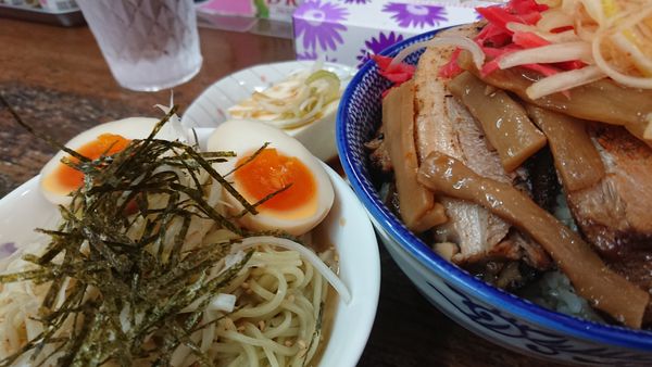 「大盛り炙りチャーシュー丼セット」@麺屋こうきの写真