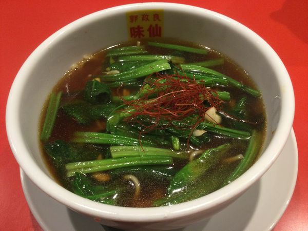 「青菜ラーメン（￥850）」@郭 政良 味仙 東京神田西口店の写真