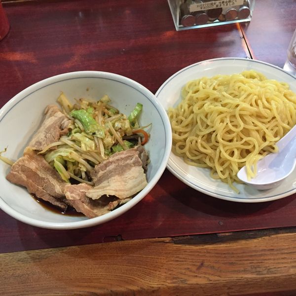 「野菜つけ麺肉乗せ」@一心亭 狛江店の写真