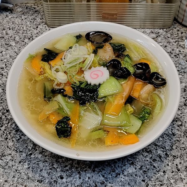 「【限定】ジンジャー餡掛け海老そば」@麺屋 有希の写真