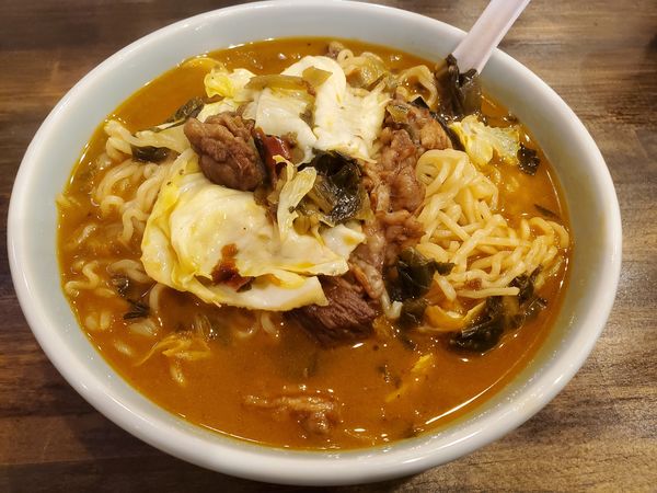 「激辛牛バラらーめん」@桃香園の写真