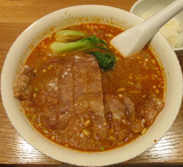 「排骨担々麺＋サービスライス　980円」@Renge no Gotokuの写真