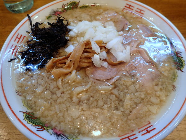 「中華そば・背脂大あぶら」@背脂煮干中華そば 我武者羅 初台店の写真