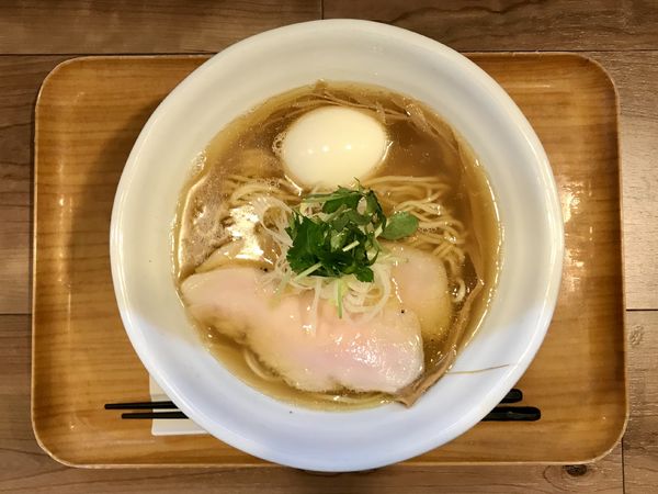 「味玉煮干ラーメン ＋ 炊き込みご飯」@ラーメン 健やかの写真