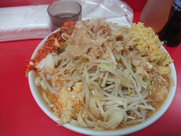 「小ラーメン キムチ 豚1枚 生姜」@ラーメン二郎 仙台店の写真