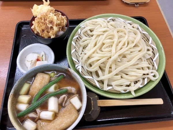 「Bランチ（肉汁うどん並盛＋ミニなまず天丼）880円」@藤ヱ門 本店の写真