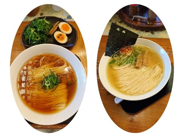 「かけそば＋トッピング別盛」@麺や食堂 本店の写真