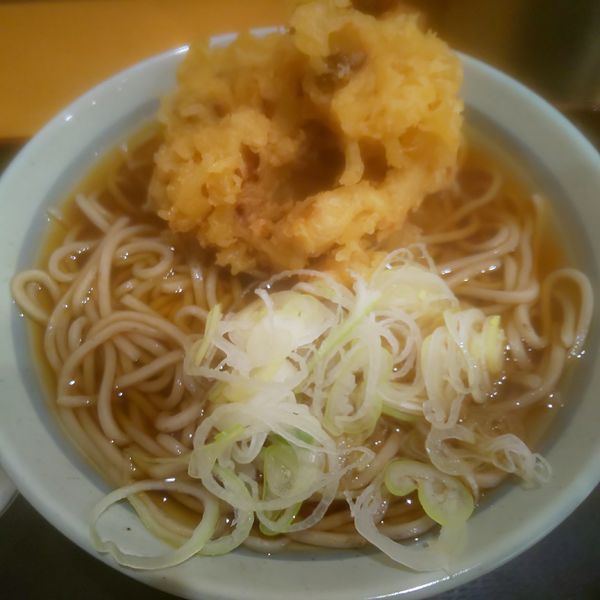 「ゲソ天そば」@かのや 新橋駅構内店の写真
