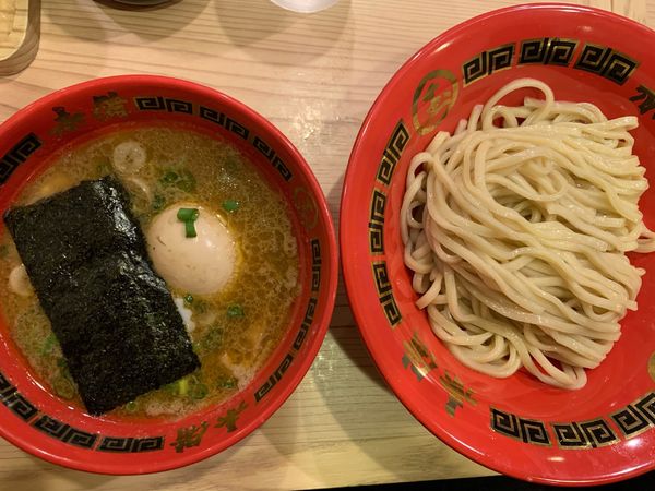 「味玉豚鶏つけめん」@赤備の写真