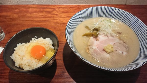 「味噌ラーメン&TKG(ランチセット1000円)」@灼味噌らーめん 八堂八の写真