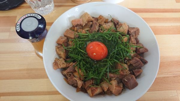 「限定肉釜玉改良麺バージョン 1000円」@らーめん 桐麺 本店の写真