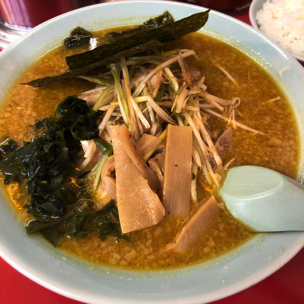 「ネギラーメン790円　カレー80円　 小ライス120円」@ラーメンショップ 太田店の写真