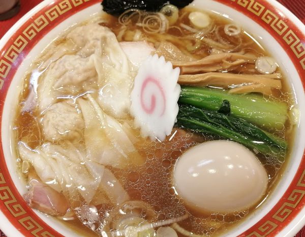 「ワンタン麺¥930＋味玉(クーポン無料)」@麺創庵 砂田の写真