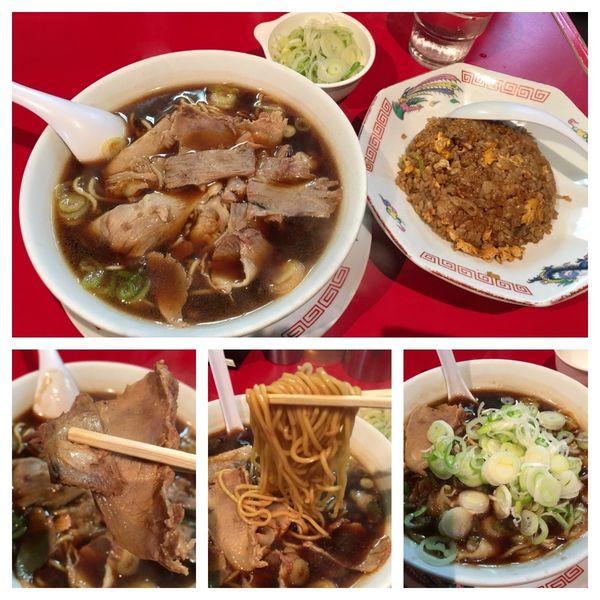 「中華そば(並)ヤキメシ1/2セット 1150円」@末廣ラーメン本舗 秋田山王本店の写真