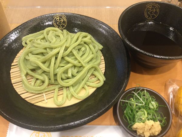 「冷やつけうどん+青さのり(¥680+165)【麦屋】」@むぎくらべの写真