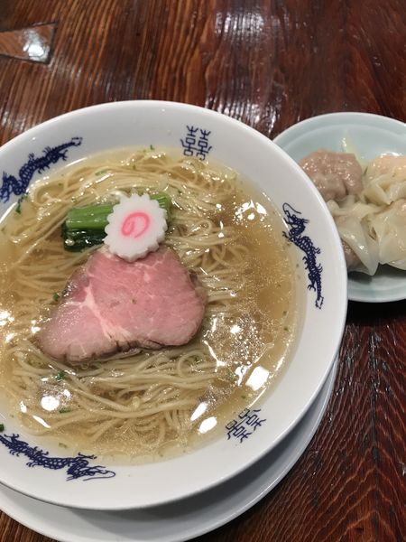 「山椒そば、肉ワンタン、エビワンタン」@中華蕎麦にし乃の写真