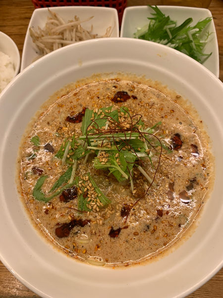 「汁あり金胡麻坦々麺」@金蠍の写真