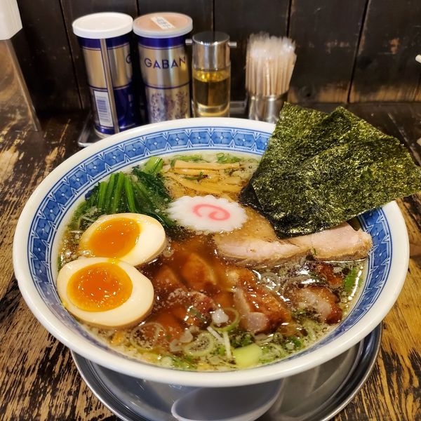 「パーコチャーシュー麺　濃口醤油味」@くじら軒 横浜本店の写真