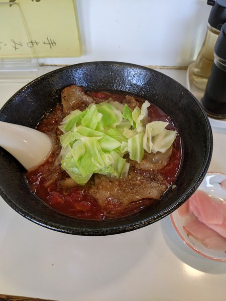 「トマポーク」@手もみらぁめん 十八番の写真