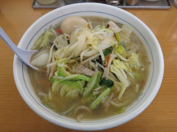 「野菜タンメン(麺固め・味玉)：500円」@福しん 上野駅前店の写真