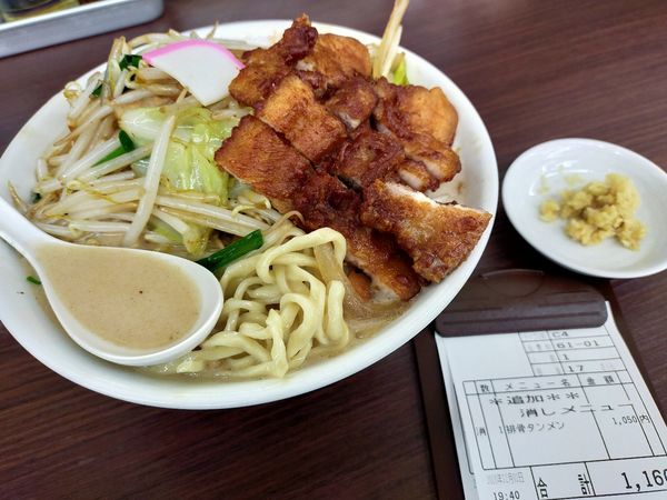 「排骨タンメン 大盛 しょうが ¥1160」@極濃湯麺 キントン 太田店の写真