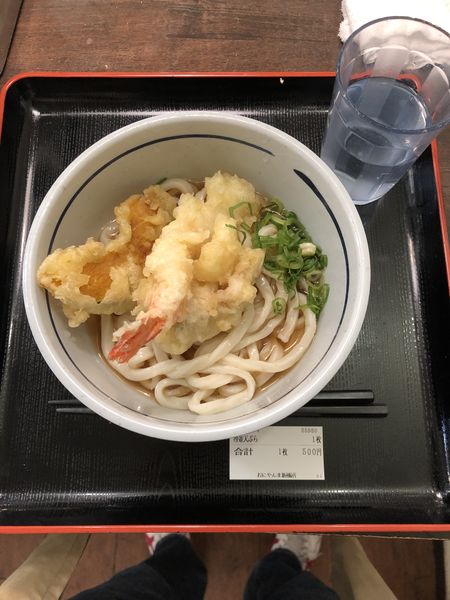 「冷かけ天ぷら並」@おにやんま 新橋店の写真