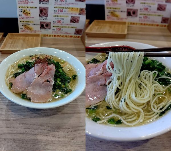 「限定『柚子ネギラーメン(¥1050)』を大盛で…」@くじら食堂 nonowa東小金井店の写真