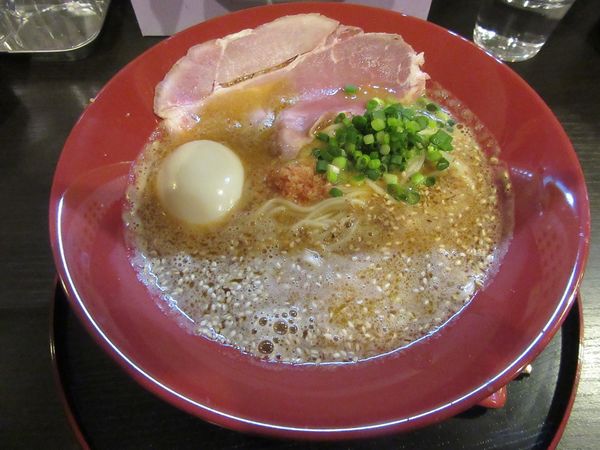 「海老味噌拉麺（８９０円）＋煮卵１００円」@えびそば金行 阿見店の写真