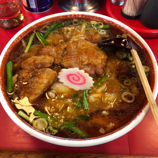 「スタミナ唐揚げラーメン」@ラーメン桐生 笠懸店の写真