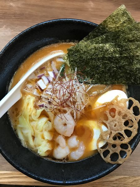 「【限定】光潮流 鶏白湯と海老〜海老と鶏のハーモニー〜」@鶏そば光潮の写真
