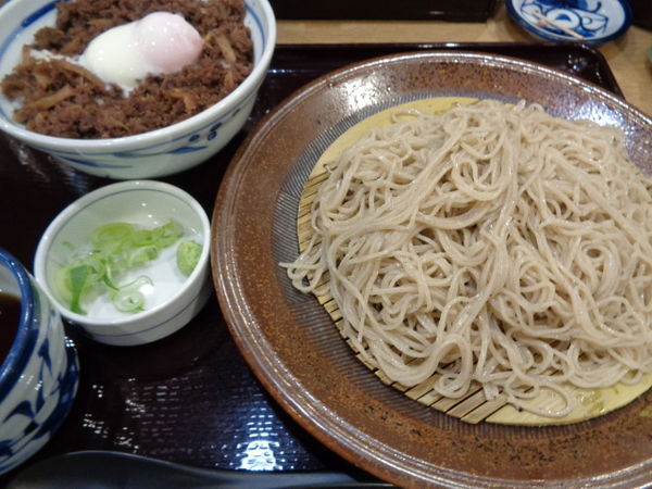 「もりそばと会津さくら丼セット 998円+税」@十割そば会 福島西口本店の写真