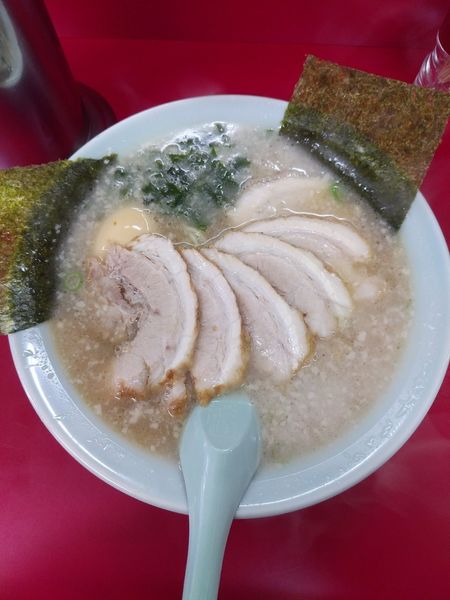 「チャーシューメン+味玉 メンマ抜き」@ラーメンショップ 境店の写真