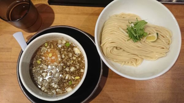 「鶏もつつけ麺中盛 850円」@清麺屋の写真