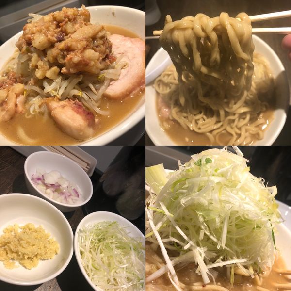 「ミニラーメン（ニンニク少なめアブラマシ）+しょうが+タマネギ」@豚仙人 藤沢店の写真