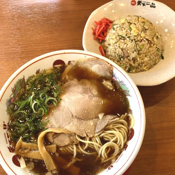 「炒飯定食（あっさり）」@天下一品 つくば店の写真