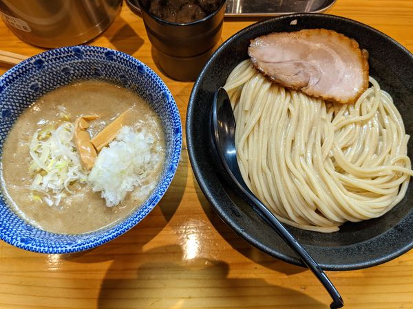 「つけ麺（中盛）＋辛いやつ」@自家製麺TANGOの写真