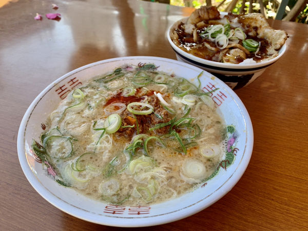 「とんからラーメン Aセット…1200円」@屋台久留米ラーメン とんぱ〜れの写真