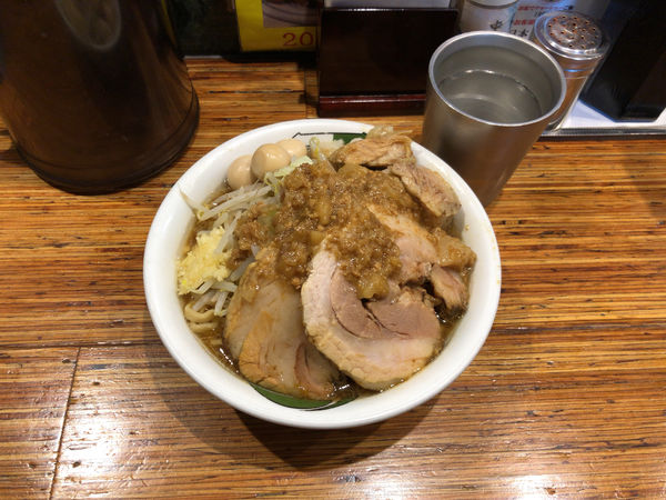 「雷そば(中)雷増し」@雷 松戸駅東口店の写真