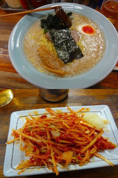 「ラーメン並650円辛ネギ150円ビール450円」@ラーメンHOUSE リュウビの写真