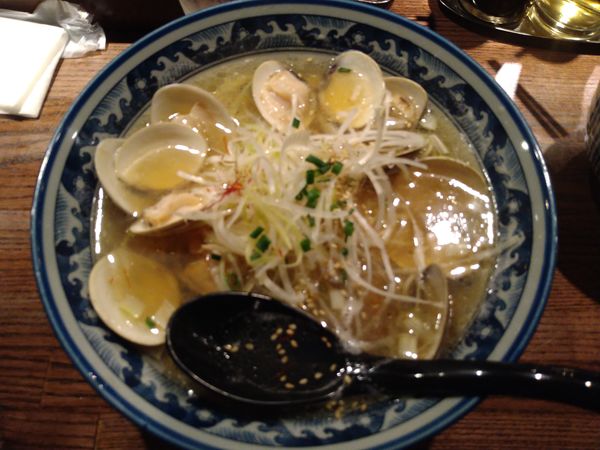 「はまぐりラーメン¥1000+スーパードライ+味玉明太子」@和風楽麺 四代目 ひのでやの写真