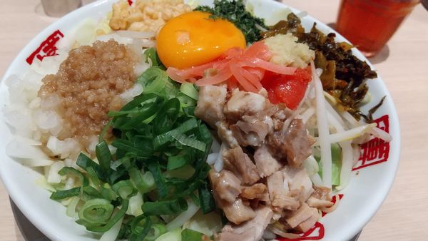 「博多もんじゃそば（限定970円くらい）」@博多一風堂 浅草橋本舗の写真