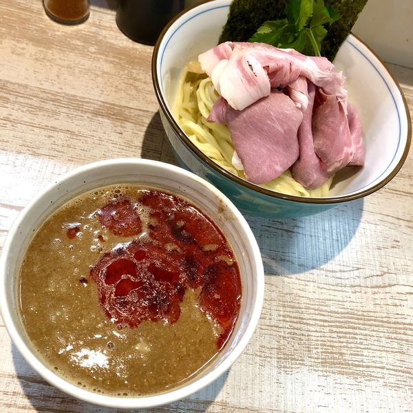 「【気まぐれ限定】辛いつけそば ￥980」@中華そば 四つ葉の写真