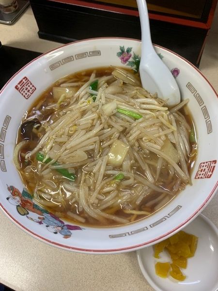 「もやしラー・半炒飯セット 880円」@手もみラーメン 福すいの写真