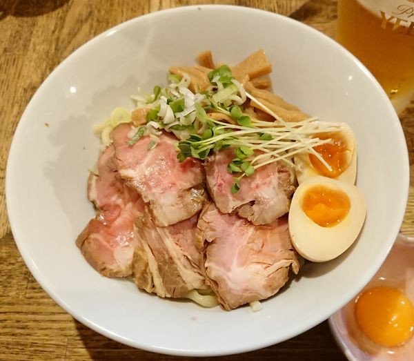 「油そば＋特増し＋生玉子＋YEBISU生」@燦燦斗の写真