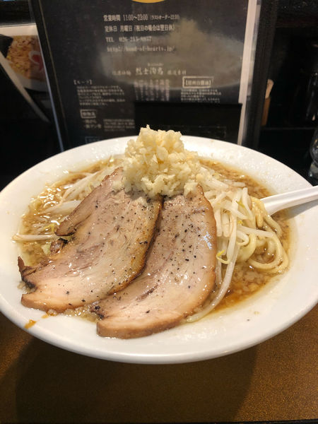 「岡村二郎（麺増し、野菜少なめ）」@信濃神麺 烈士洵名 長野店の写真