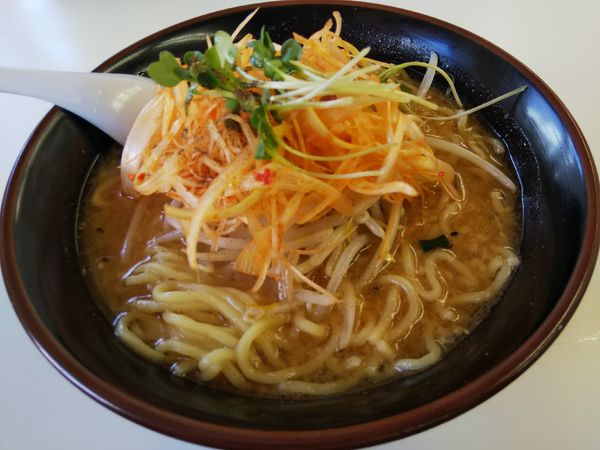 「ねぎみそ　（大盛り：サービス券）」@くるまやラーメン 松本渚店の写真