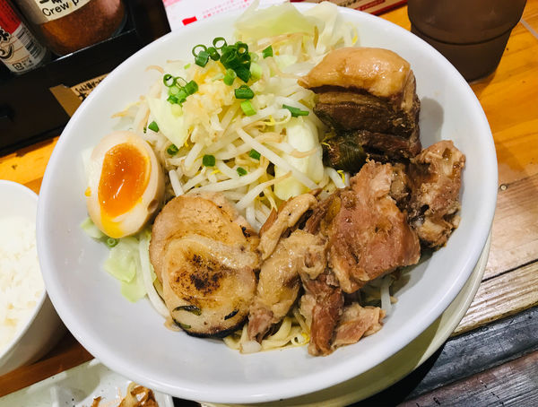 「【限定】がっつり混ぜそば＋Twitter角煮」@千極煮干の写真