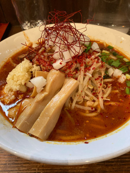 「辛味噌ラーメン（0辛）＋辛シビ1」@麺屋たつみ 喜心 秩父店の写真