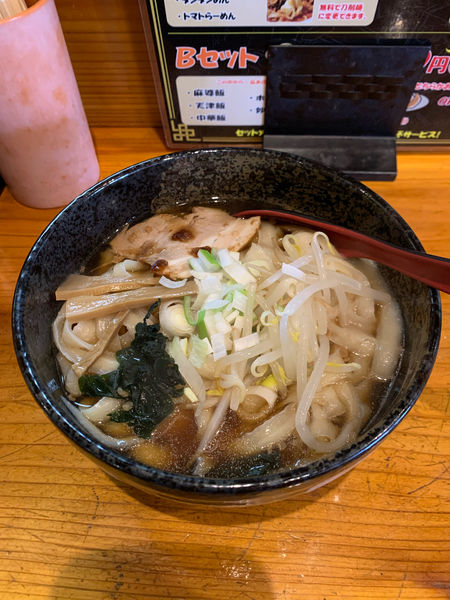 「Aセット(醤油刀削麺+炒飯)」@刀削麺 喜祥の写真