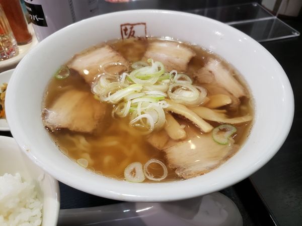 「喜多方ラーメン　半ライス(無料)」@喜多方ラーメン 坂内 西蒲田店の写真